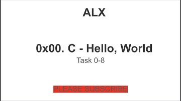 ALX 0x00  C   Hello, World