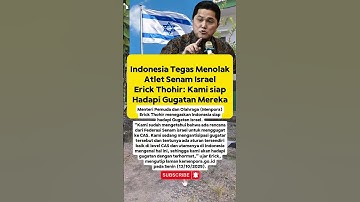 Indonesia Tegas Tolak Atlet Senam Israel! Erick Thohir: Kami Siap Hadapi Gugatan #shorts