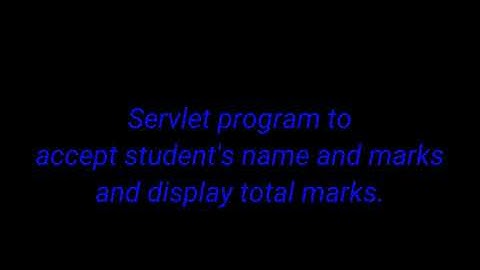 Create a servlet to Take name and marks and display the total marks || Netbeans || Enterprise Java