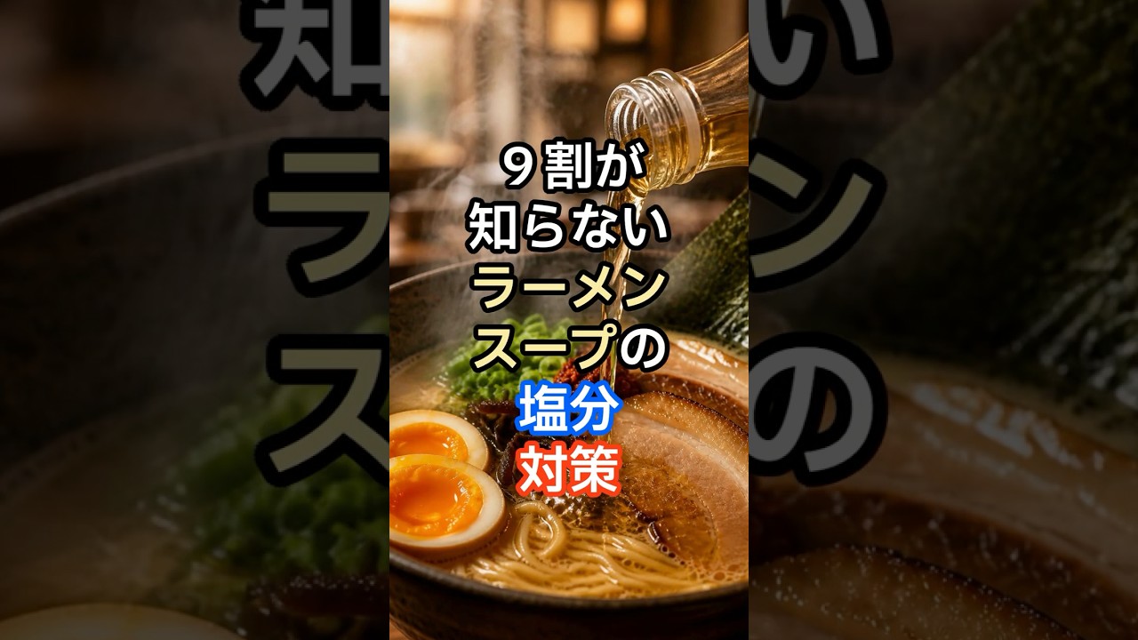 ９割が知らないラーメンスープの塩分対策 #料理 #70代 #雑学 #ショート