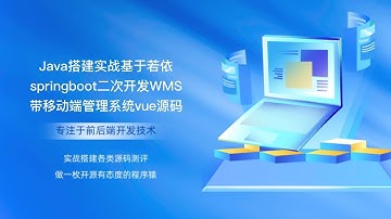 Java搭建实战基于若依springboot二次开发WMS带移动端管理系统vue源码