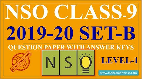 NSO Class-9 Set-B 2019-20 | National Science Olympiad SOLVED PAPER | previous year Class 9 2019-2020