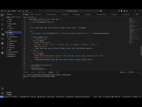 Capstone Project: Login, Signup & Dashboard Web App using Node.js, Express & MySQL
