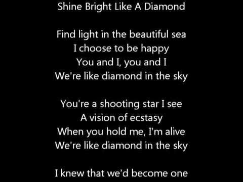 Rapper Diamond Text Rihanna-Diamonds lyrics - YouTube