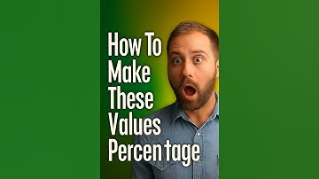 how to Make these values percentage in Excel 😎📉 #excel #shorts #video #exceltips