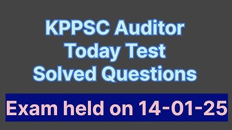 AUDITOR KPPSC TODAY TEST QUESTIONS| AUDITOR SOLVED PAPER| KPPSC PAST PAPER| AUDITOR SOLVED TEST MCQS