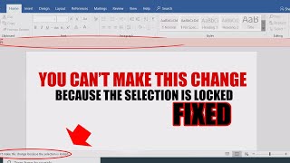 You can't make this change because the selection is locked Microsoft office error fixed screenshot 4