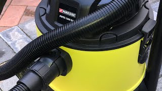 Parkside PNTS 1300 E4 wet dry vacuum cleaner unboxing and first look -  YouTube