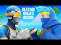 Beating NINJA's Duo Win RECORD | ROKE FORTNITE BATTLE ROYALE *NEW*