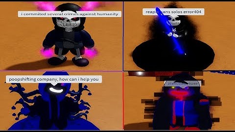 4 Overpowered Characters Showcase (Sans Game Remake)