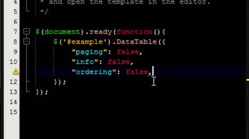 Enabling and disabling features in DataTables