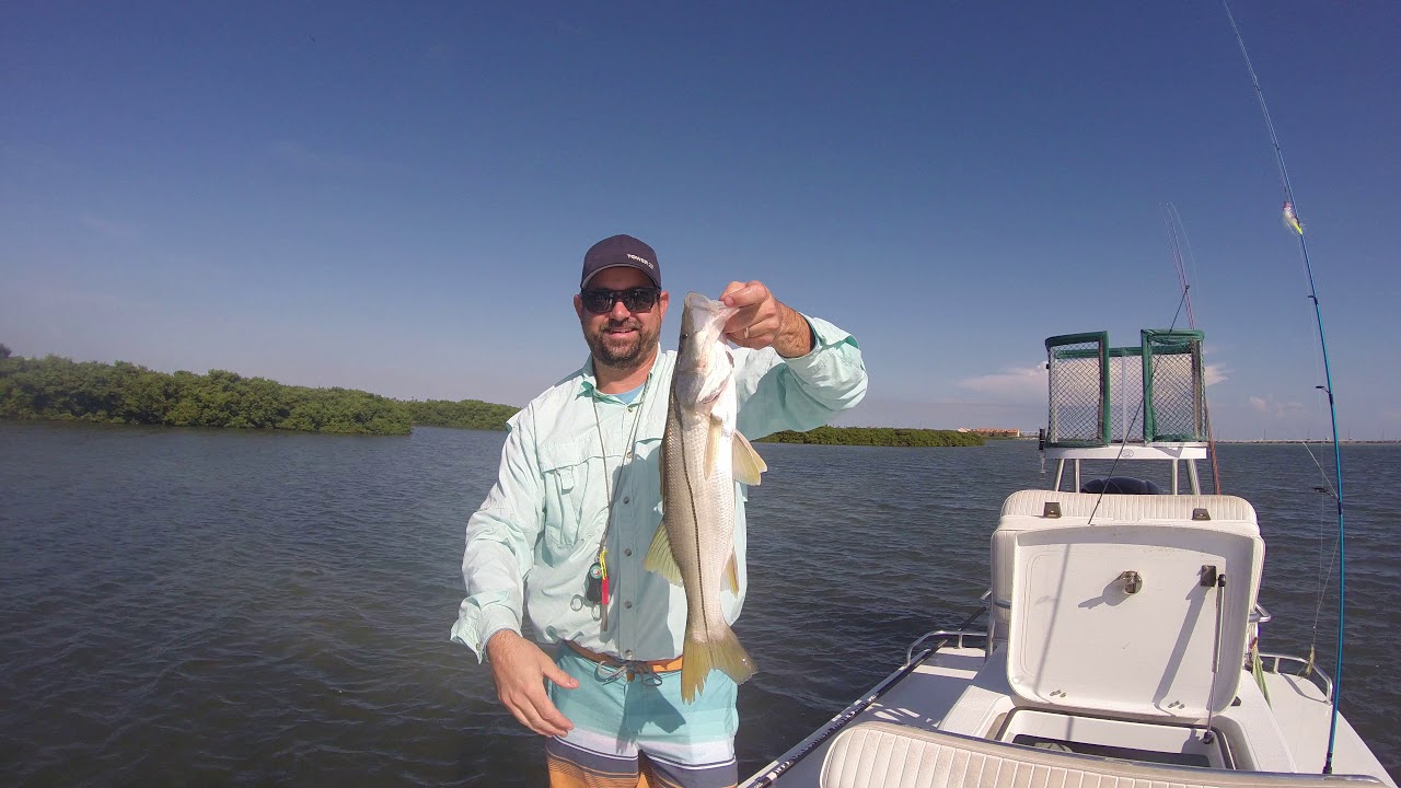 Topwater Snook Caught In South Padre Island Texas With Bud Rowland
