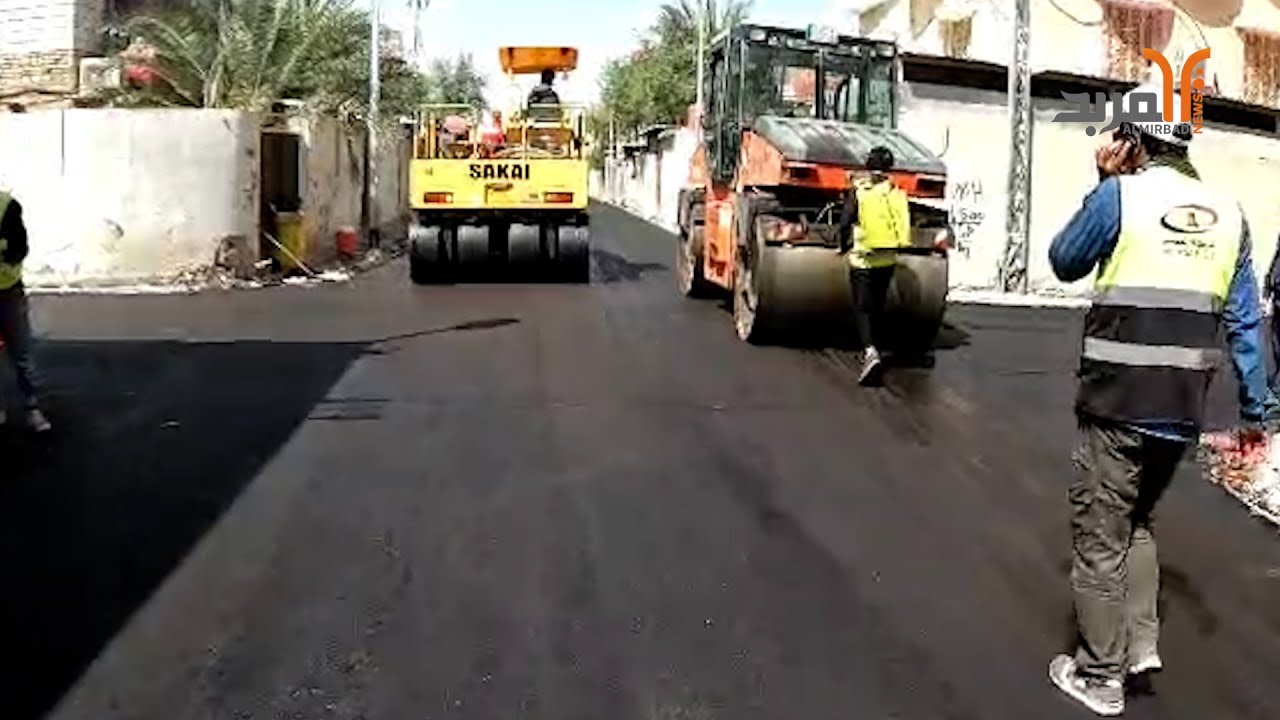 الشركة المنفذة: تبليط جميع الشوارع الفرعية للمنطقة حطين في البصرة #المربد