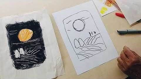 How to make a 2-colour Monotype using a simple art room hack, by Rob the Art Teacher