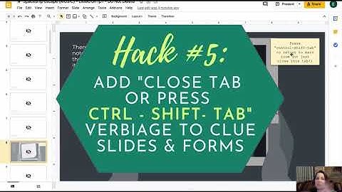 Google Slides Escape Room "Hacks" Tour