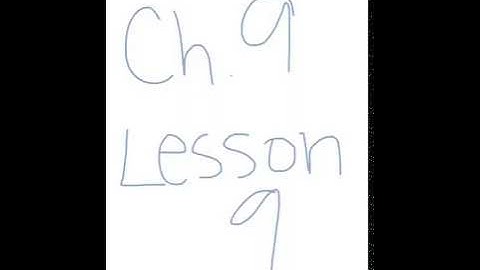 Math Chapter 9 Lesson 9