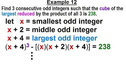 Algebra - Ch. 9: Solving Word Problems with Factoring (12 of 17) Example 12