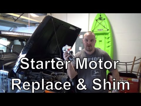 How to Change and Shim a Starter Motor  || Jeep Mods E12