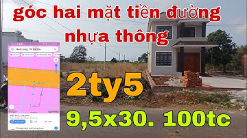 HOÀ LONG TPBR.  GÓC HAI MẶT TIỀN ĐƯỜNG NHỰA THÔNG.  GIÁ CHỈ 2TY5