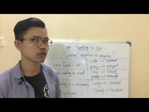 Meaning of spelling and use in past simple by chhay HC TV