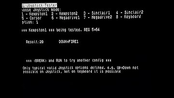 ZX Spectrum Next, using new "INPUT n" command for joystick control.