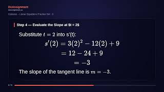 Calculus – Linear Equations Practice Set · 3