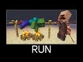 Minecraft wait what meme part 436 (Scary Villager and Scary Zombie)