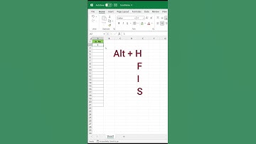 Serial Number in excel shortcut  #shorts