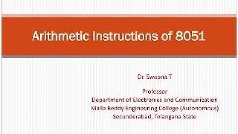 Part 2: Arithmetic Instructions of 8051