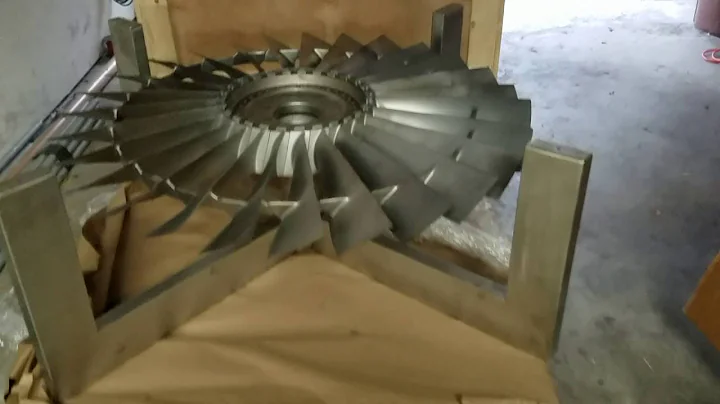 Aero Furnishings JT8D Jet Engine Coffee Table. Fabrication complete now off to the polishing room.