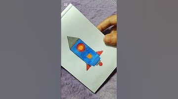 using word H draw a Rocket 🚀 Easy art tutorial easy and step by step #drawing #art