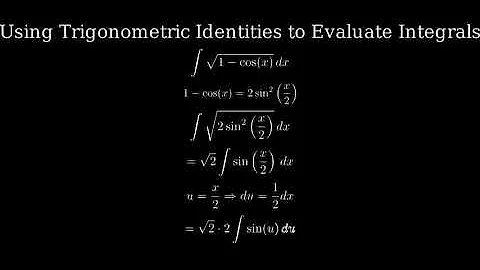 (Method 1) Integral of sqrt(1-cos(x)) (substitution + trigonometric identities)