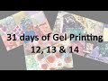 31 Days of Gel Printing - Days 12, 13, &14 - Heart, Pigment Inks, Tissue Paper