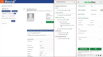 Verified First Integration Demo- iRecruit