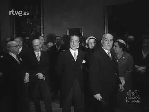 1956 06 18 NODO 702B Museo del Prado Franco asiste a inauguración de salas en la Pinacoteca Nacional