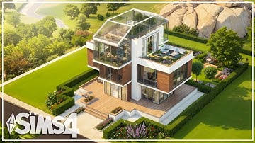 Green House with Garden | NO CC | Sims 4 Speed Build