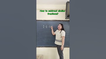 How to subtract similar fractions? #math #education