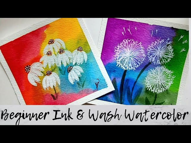 Simple Beginner's Guide to Pen, Ink and Watercolor Painting - Rosemary And  Pines Fiber Arts