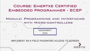 PIC Micro-controller programming | Assignment 025 | Implement a 8 field password access to screen