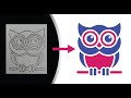 Drawing to vector in adobe illustrator  owl logo design illustrator