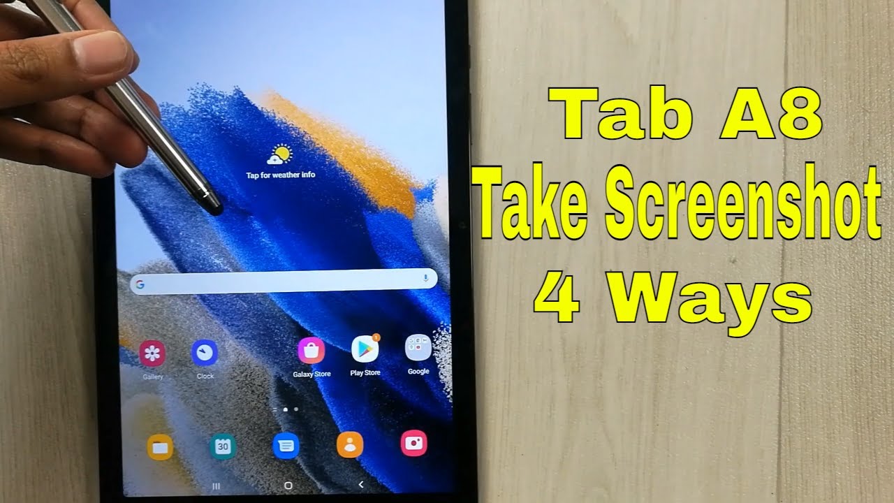 Como hacer captura de pantalla en tablet samsung