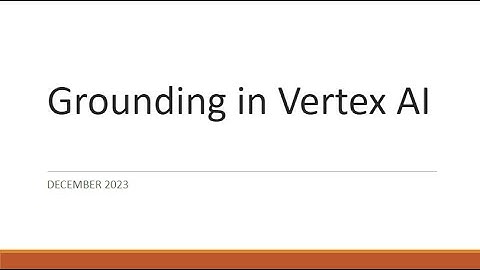 Grounding in Vertex AI