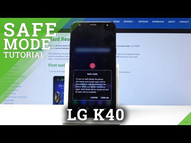 SAFE MODE LG K40 - How to Open & Exit Safe Mode - YouTube