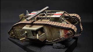 British Heavy Tank Mk.V Male with full interior for my first WW1 Diorama