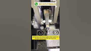 Automatic aluminum pipe short material double head chamfering machine