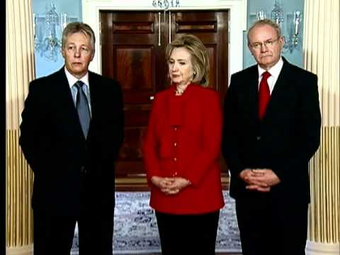 Secretary Clinton Holds a Bilat With N. Ireland Mi...