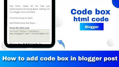 How to add code box in blogger post / website (Tutorial) - English