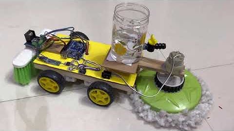 Bluetooth control Floor Cleaning Robot using Arduino contact us 9024388937