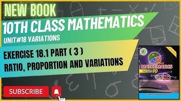 10 Class Mathematics| Variations| Exercise 18.1 | Chapter 18 Part 3| Sindh Text New book