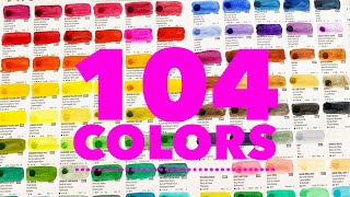 ShinHan PWC watercolor swatching 104 colors (ENTIRE RANGE)